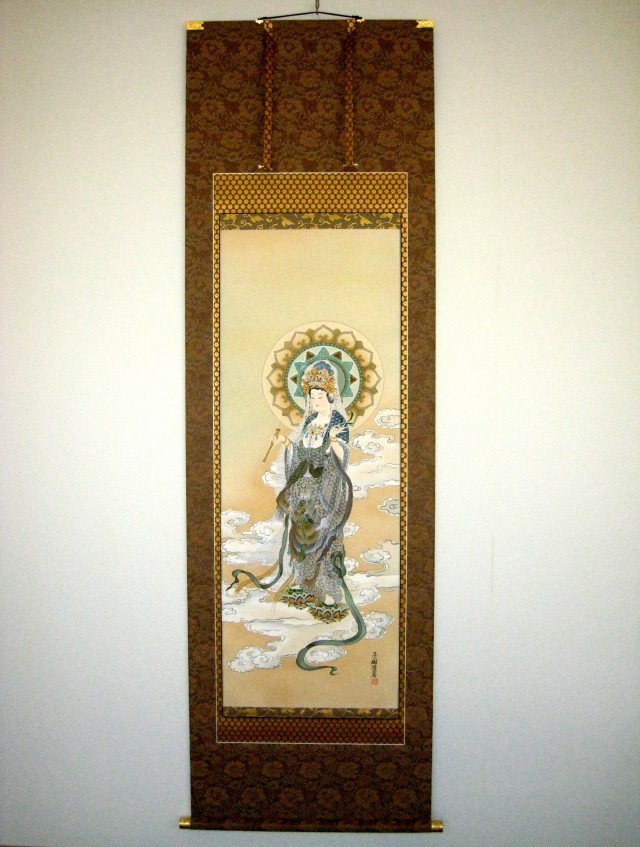 掛け軸 雲上観音◇永田芳樹（真作・新品）
