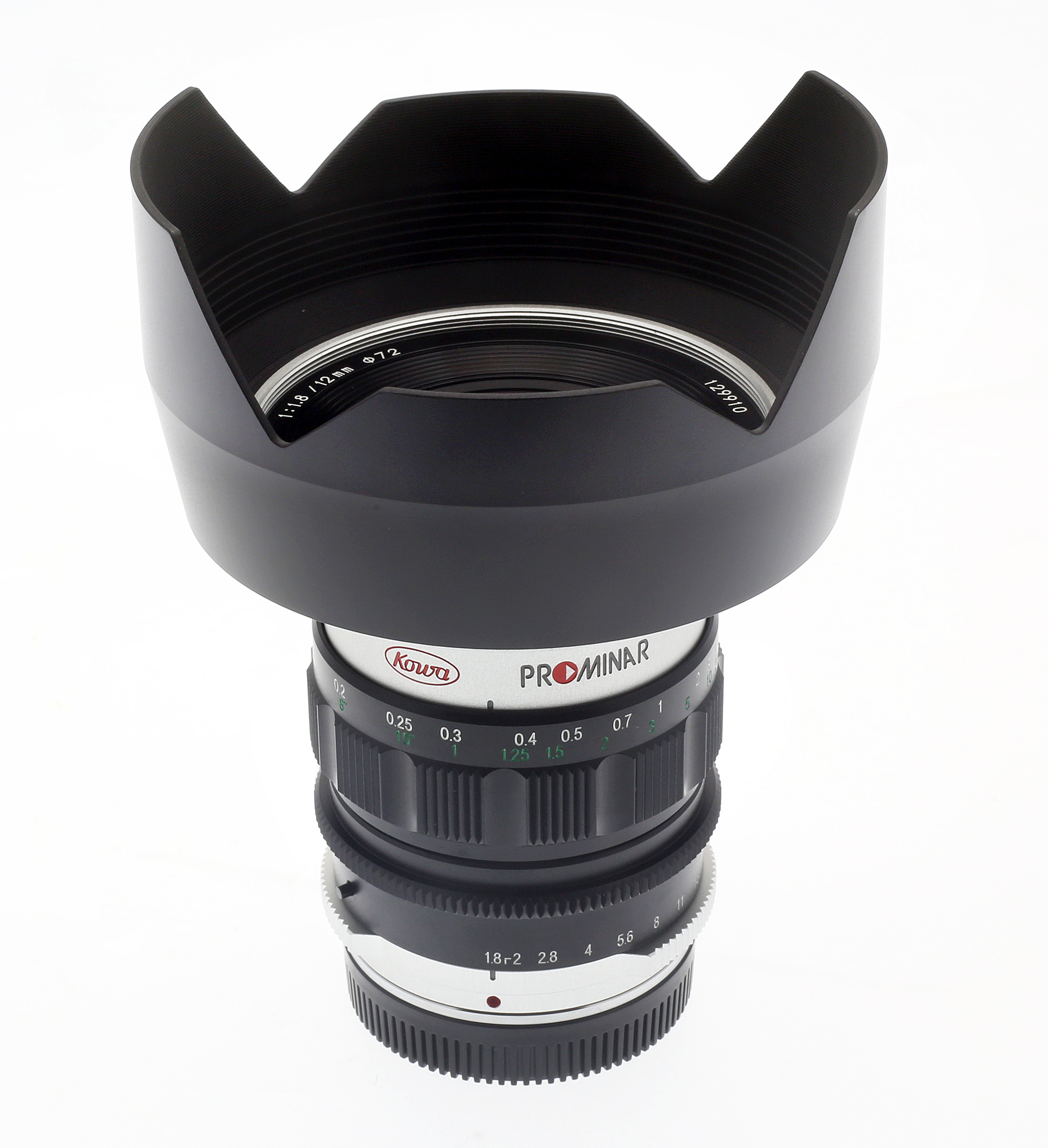 Kowa PROMINAR 12mm f1.8 Silver | MFT Wide-Angle Lens