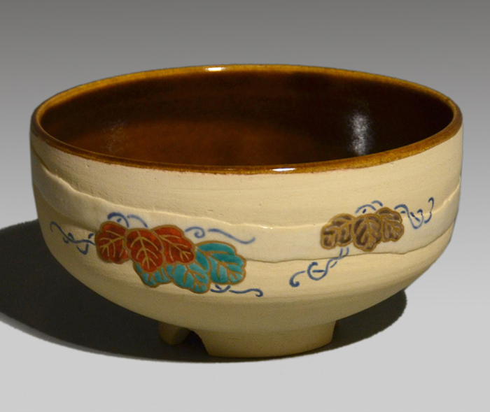 蔦の細道茶碗 矢口永寿(作) 共箱 | 古美術ささき