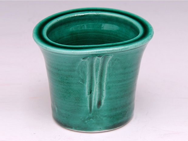 交趾写竹 蓋置 膳所焼（淡海ぜぜ） 陽炎園 共箱 | 古美術ささき