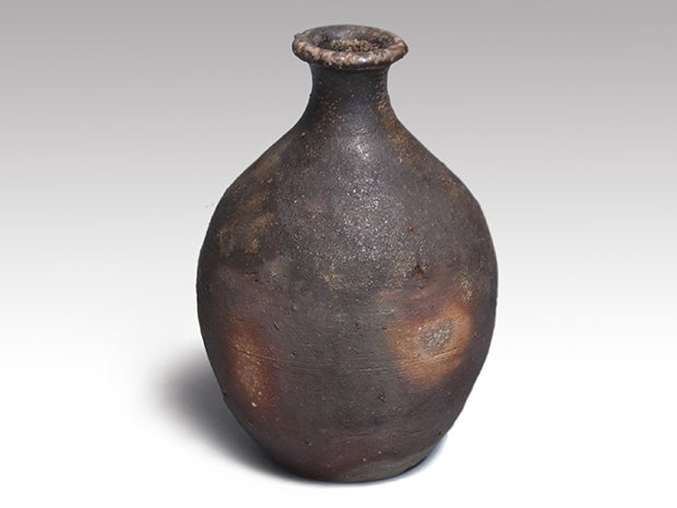 備前徳利 藤原啓(作) 共箱 こげ出来 人間国宝 | 古美術ささき