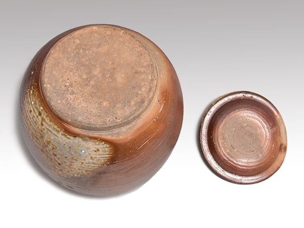 人間国宝 山本陶秀（造）備前芋頭水指 共蓋 共箱 | 古美術ささき