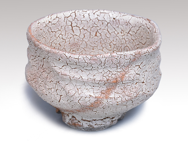 萩茶碗 玉隆山 吉田萩苑（造） 共箱 師 十代 三輪休雪 | 古美術ささき