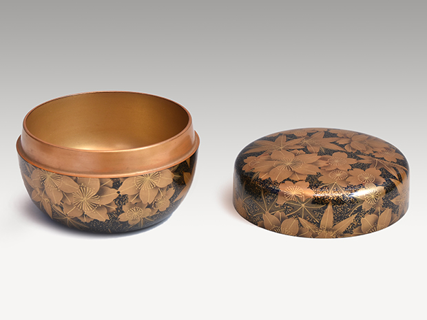 雲金蒔絵 平棗 月抱(作) | 古美術ささき