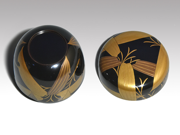 笹蒔絵中棗 半古斎好 不染斎在判 葆光斎箱書 松尾流 | 古美術ささき