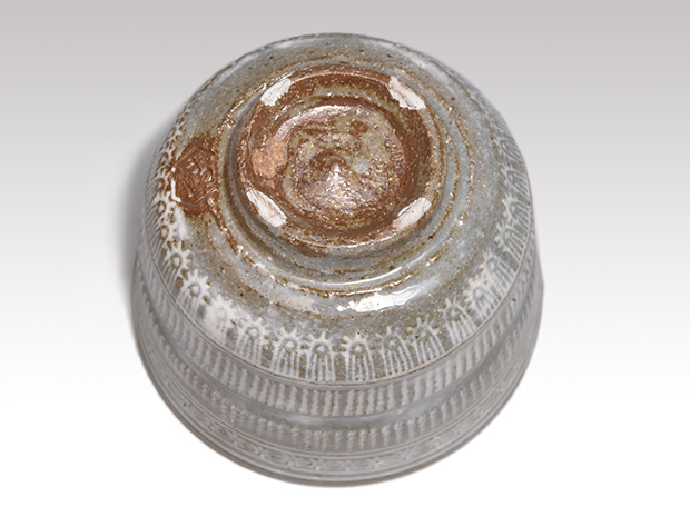 五代 清水六兵衛（作） 三島茶碗 共箱 | 古美術ささき