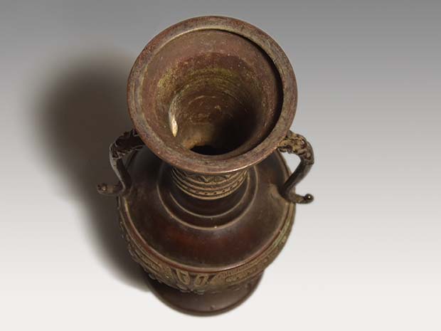 唐銅 耳付花入 | 古美術ささき