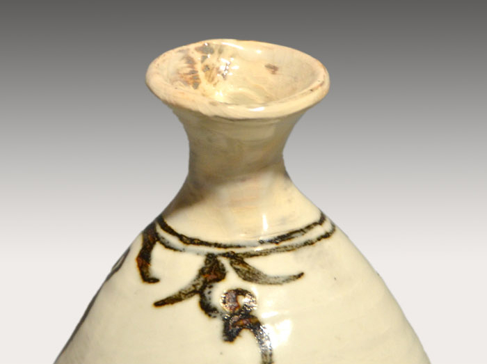 絵刷毛目 酒次 徳利 大野鈍阿(作) 共箱 | 古美術ささき