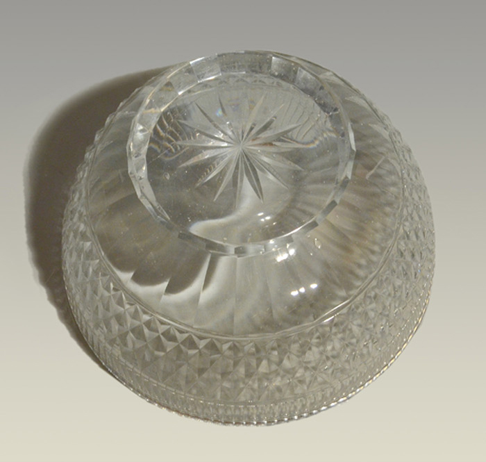 江戸時代 義山(ギヤマン)切子鉢 水指 鵬雲斎箱書 | 古美術ささき