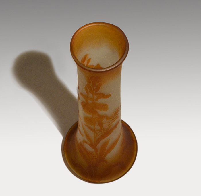 Galle ガレ 花文 大型花瓶 酸化腐食彫 1900年代初頭 | 古美術ささき