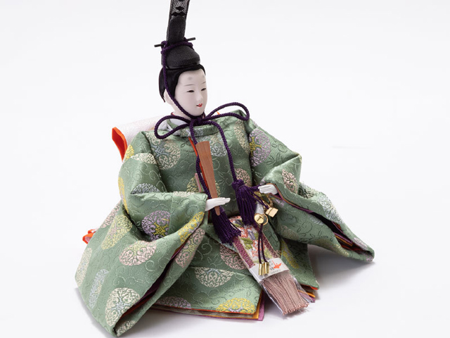 京十番親王芥子官女・五人囃子付焼桐三段飾りセット No3010C