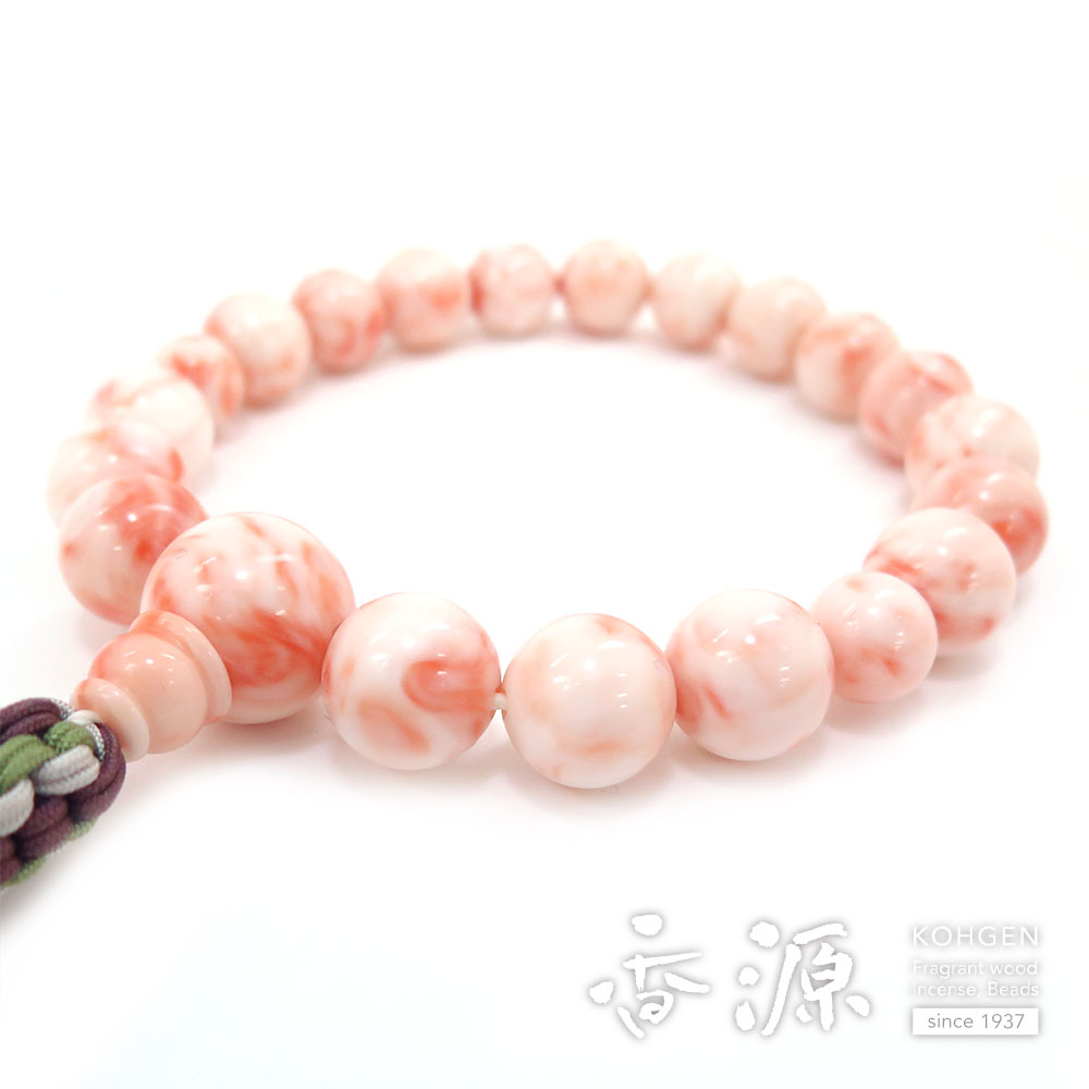 数珠 男性用 深海珊瑚 18玉 共仕立て 限定品 送料無料 サンゴ｜香源