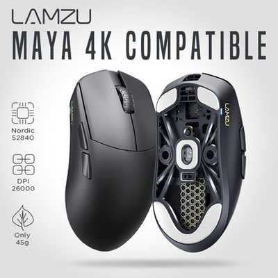 LAMZU ゲーミングマウス Maya (4K Compatible) Charcoal Black ［光学