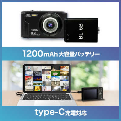 高橋国際商事 Bluemake 光学ズーム対応 コンパクトデジタルカメラ TT