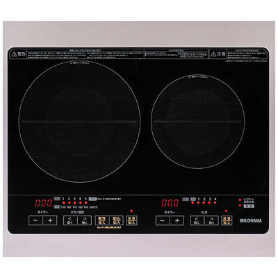 アイリスオーヤマ IRIS OHYAMA 2口IHクッキングヒーター ブラック IHC