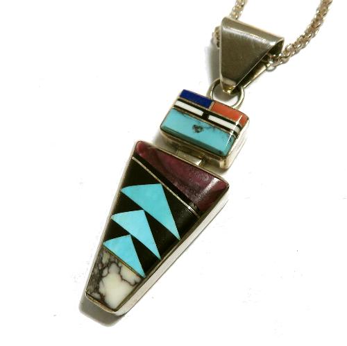 インディアンジュエリー Steven Martinez（ナバホ族）作 インレイ