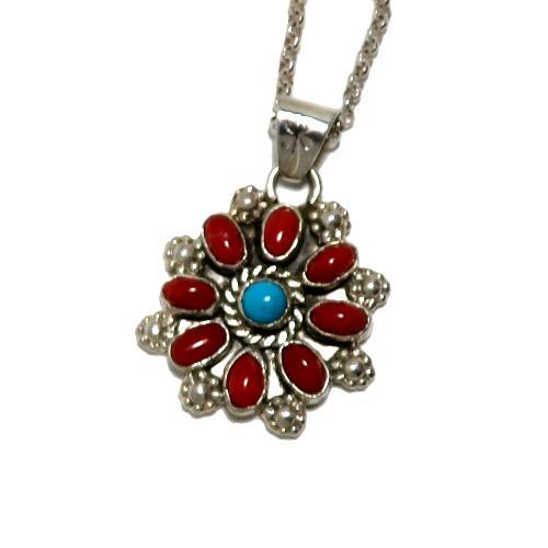 インディアンジュエリー ズニ族のペンダント