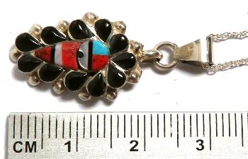 インディアンジュエリー / ズニ族インレイ・ペンダント