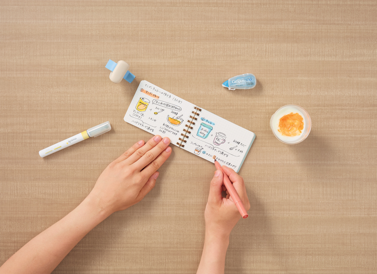 ソフトリング スーファ ソフトリングメモ A7 4mm方眼罫 80枚 ライト