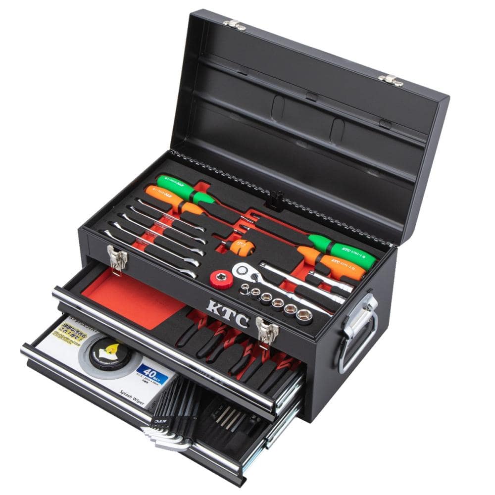 京都機械工具 KTC 工具セット（チェストタイプ）66点 ブラック