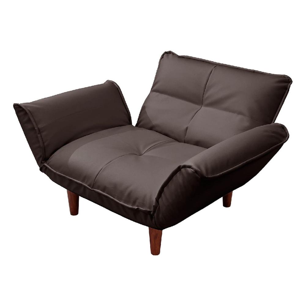 セルタン カウチソファ 1人掛け PVCブラウン A282p－595BR