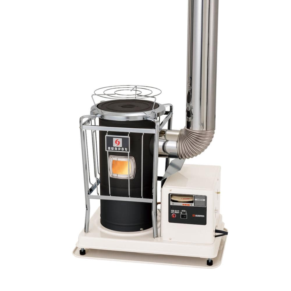 コロナ ポット式（煙突式）ストーブ 木造18畳 ホワイト SV