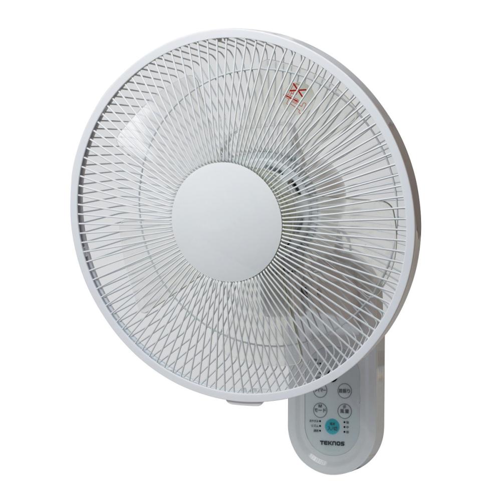 TEKNOS（テクノス） 壁掛扇風機 フルリモコン ホワイト 30cm