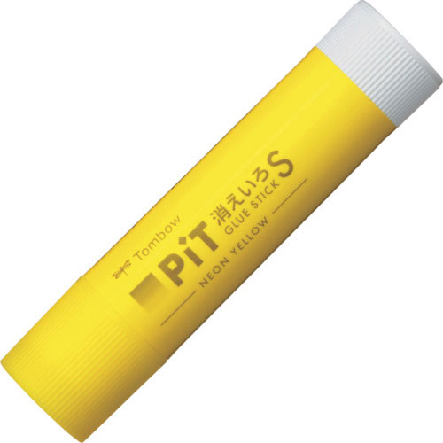 Tombow スティックのり 消えいろピットS ネオンイエロー＿ の