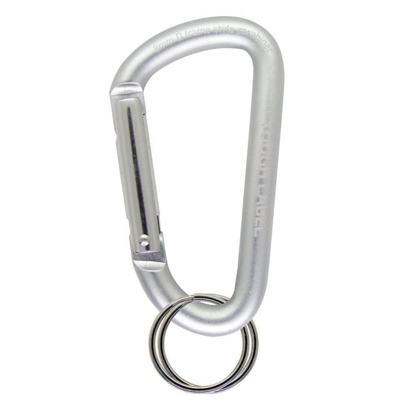 中林製作所 タフレーベル 8mmカラビナ シルバー MC－325 の