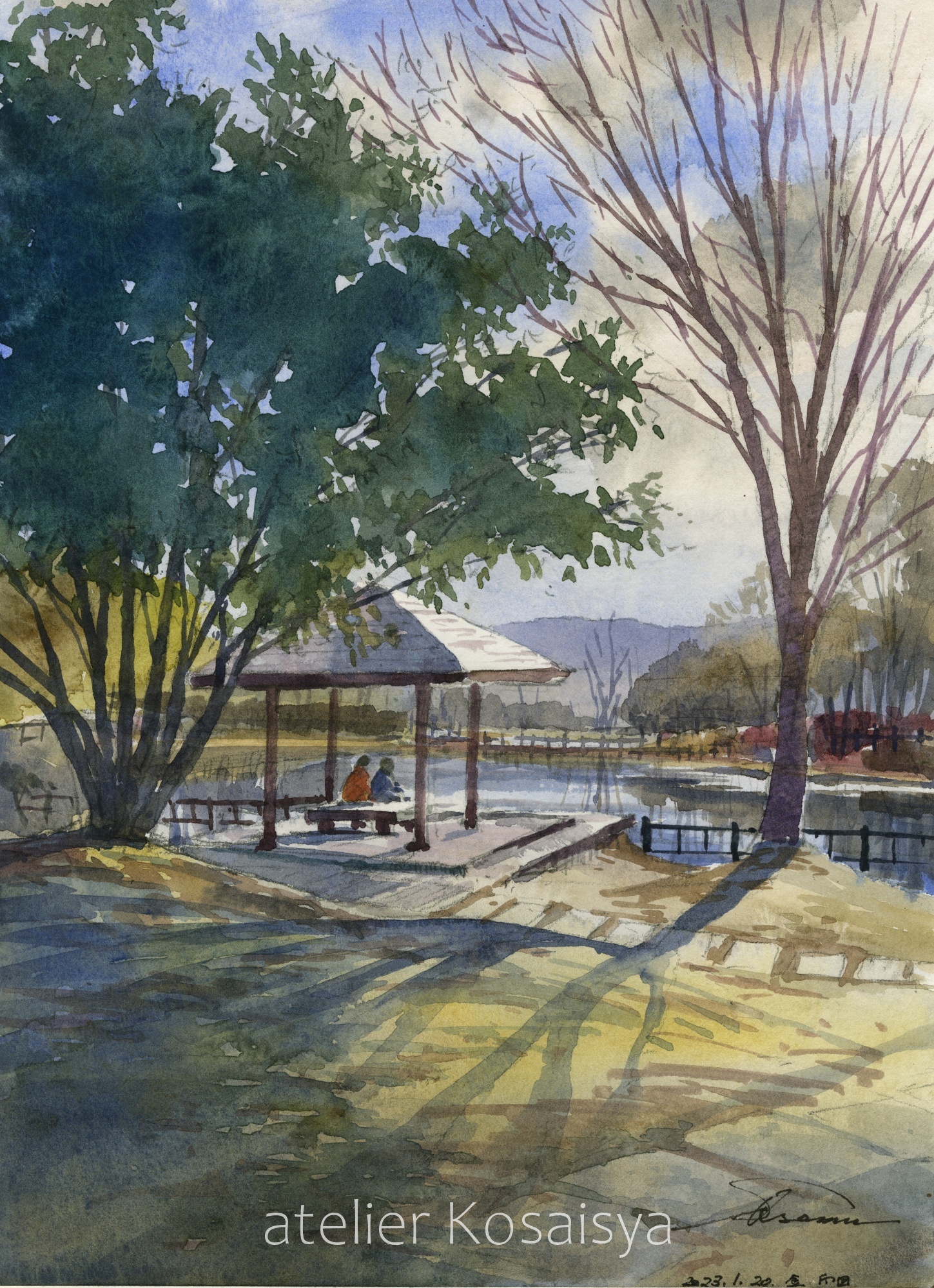 230120金向田「折立公園」 – アトリエ光彩舎