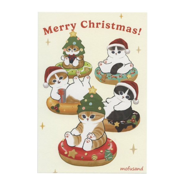 mofusand/モフサンド クリスマス ポストカード 【ドーナツ】 : 文房具