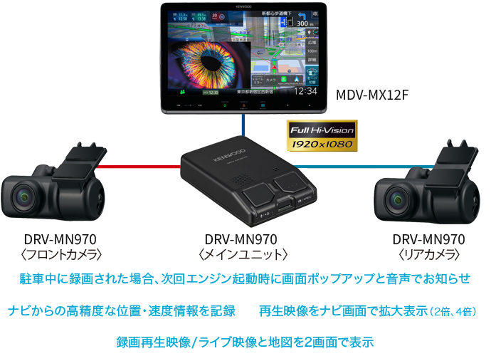 DRV-MN970 | ドライブレコーダー / デジタルルームミラー | KENWOOD