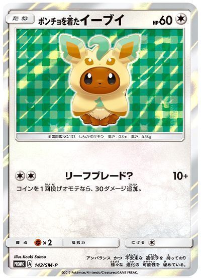 ポンチョを着たイーブイ(142/SM-P) （レアリティ無し）【ポケモン