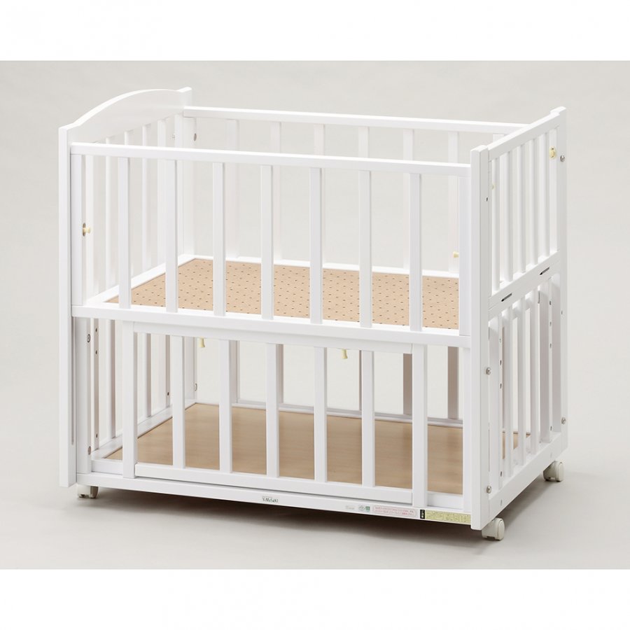 日本製 添い寝ツーオープンミニベッド（ホワイト）」について