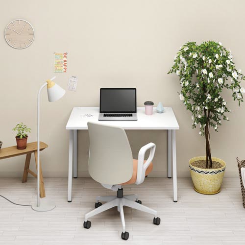 コクヨ オプティチェア ロータイプ 肘置きあり 背：ホワイトブラウン