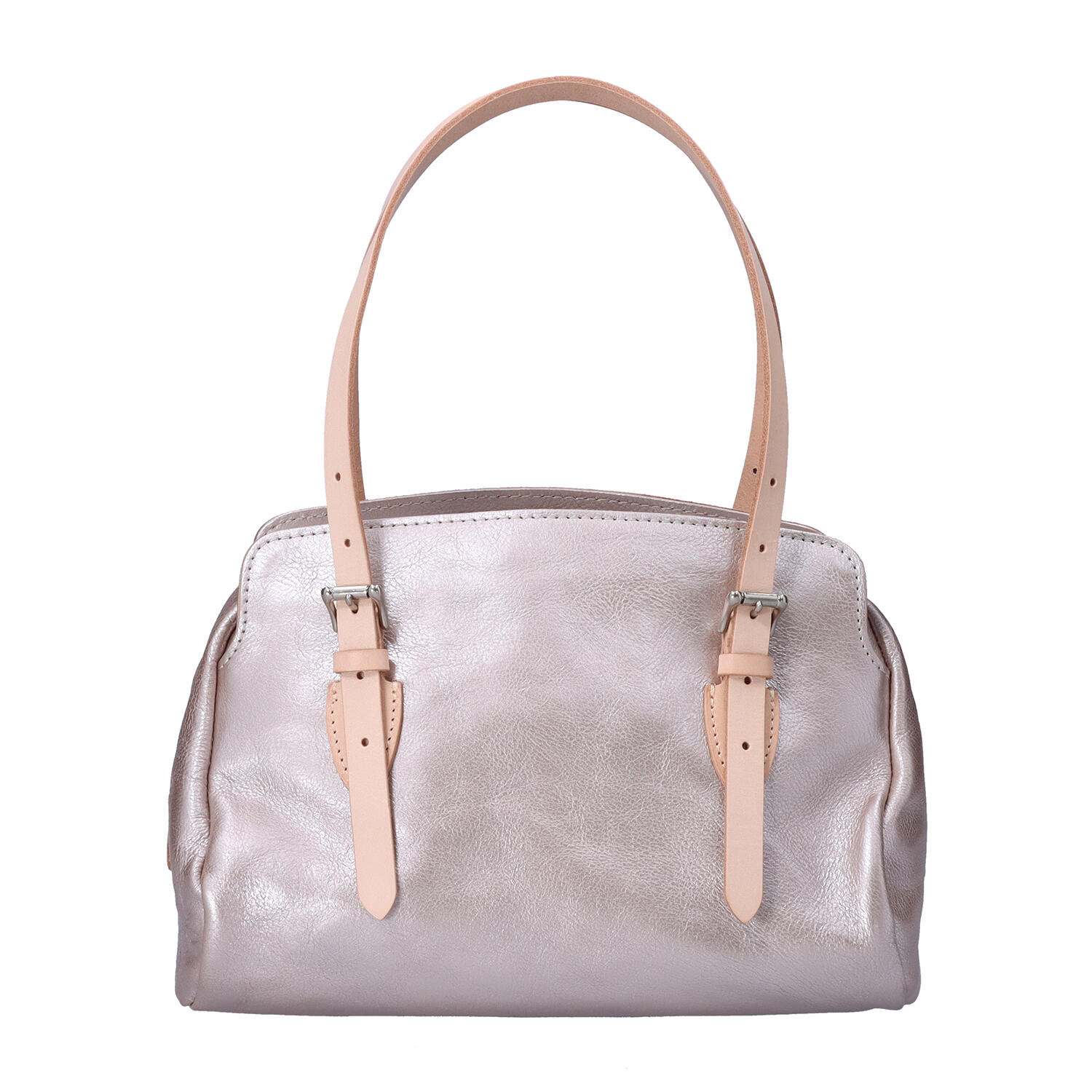 シルバー ヌメ革 牛革 ボストンバッグ | 株式会社 三竹産業 | Japan