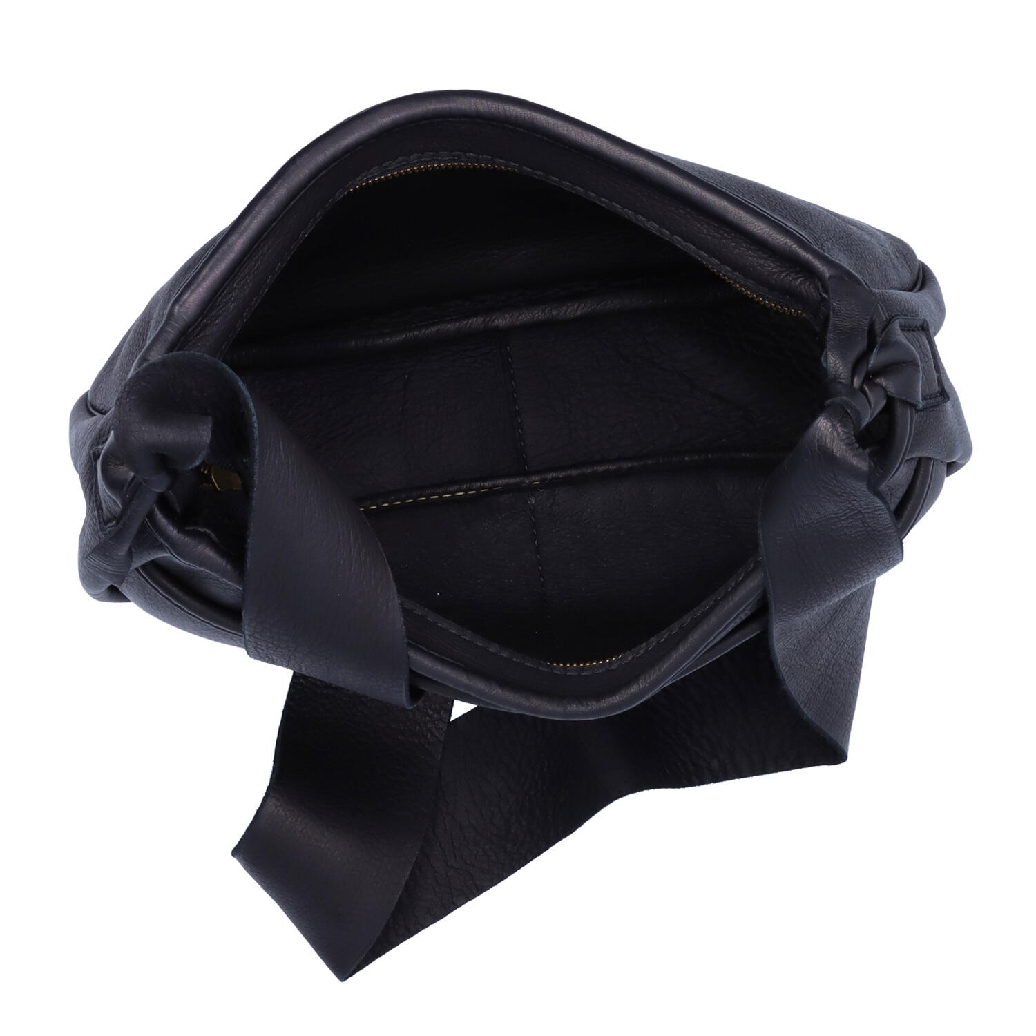 総手縫い 鹿革 ファスナー付き ショルダーバッグ | 株式会社 KAZINO