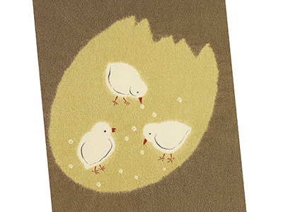 ひよこの模様二部式名古屋帯(K21_3076hu)紹介