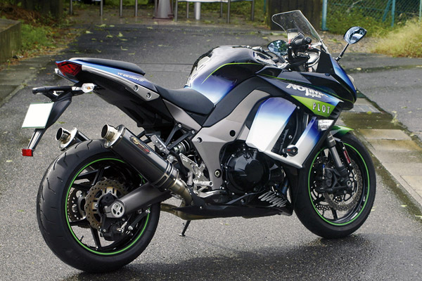 ノジマのNinja1000用DLCチタンシリーズにフルエキゾースト・2本出し