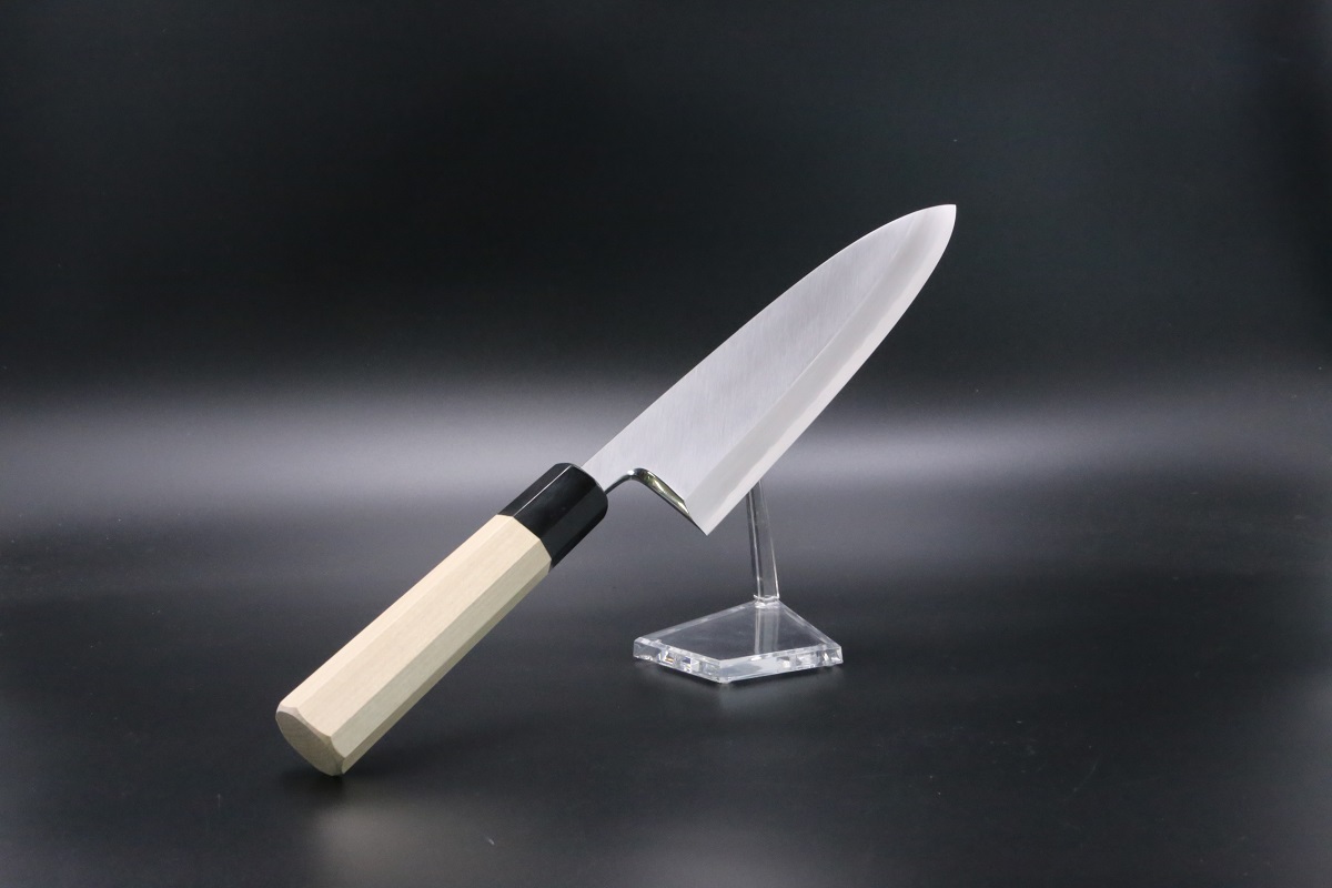 相出刃 銀三 210mm 鍛造 霞仕上 鞘付き-歌舞伎ナイフ