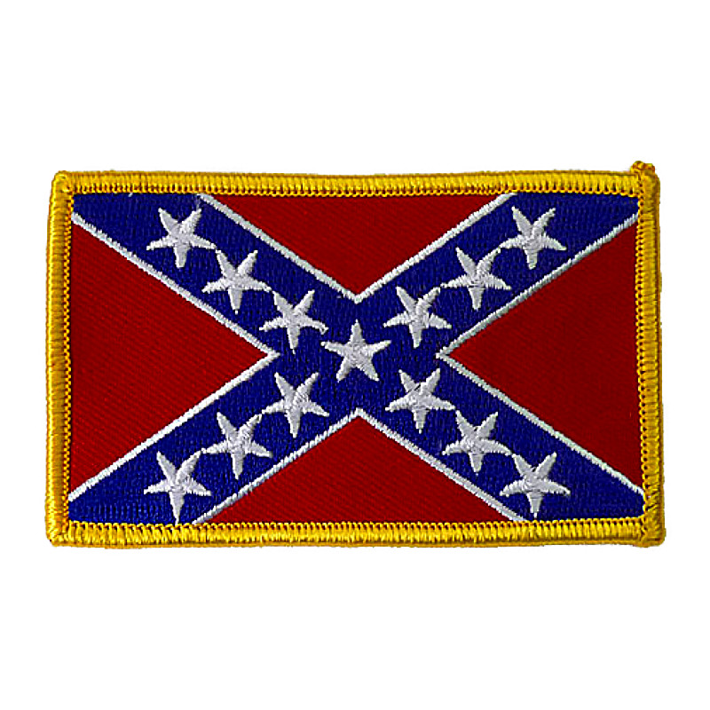 アイロンパッチ 刺繍 ワッペン パッチ アメリカ 南軍旗 レベルフラッグ