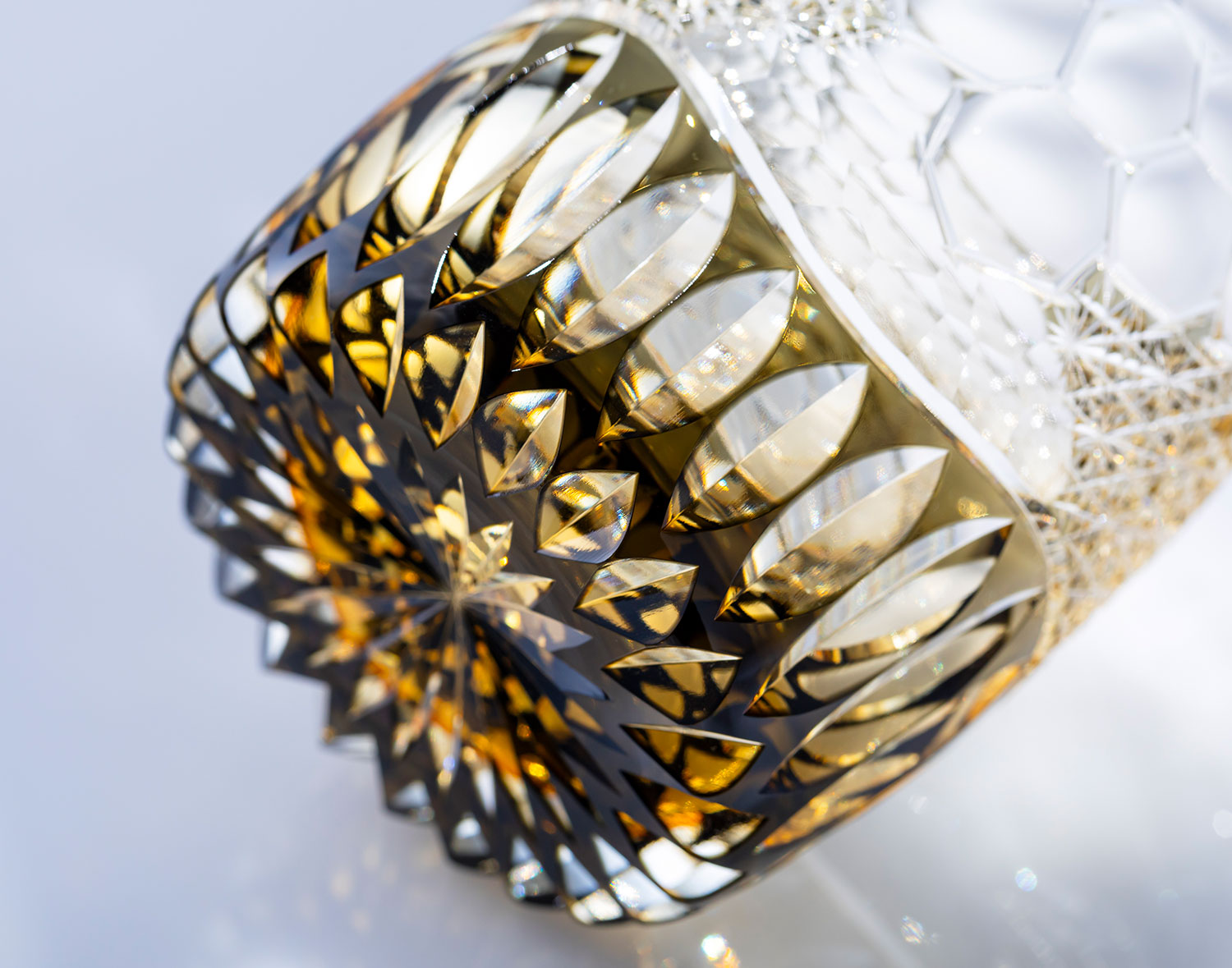 直営店限定 茨城県 伝統工芸士・野口友和作 重ね色目ロックグラス＜氷