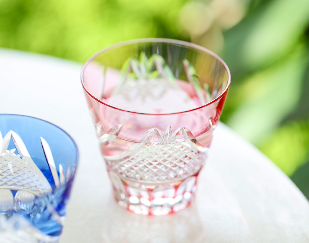 江戸切子 ペア冷酒杯＜富士＞ | カガミクリスタル