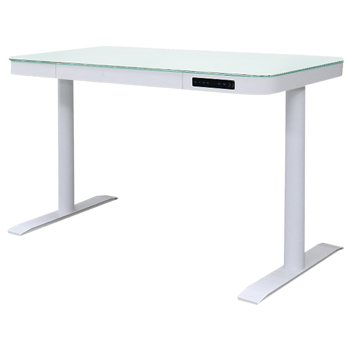 電動昇降デスク ガラスタイプ 幅1210 奥行610 高さ760-1220 UR-ZTJ2001