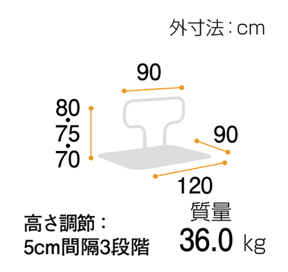 浴そう内たちあっぷ(CKC01)（小）｜福祉用具なら【矢崎化工kaigo-web】