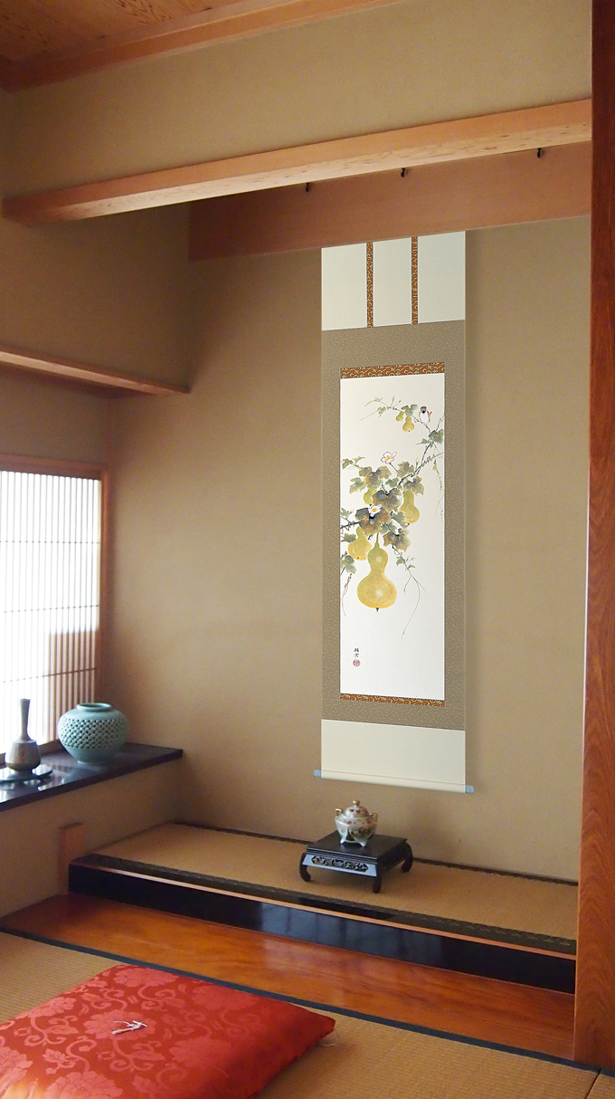 佐藤純吉 六瓢息災 半切立（幅47cm高さ190cm） 【特価】！ 開運画