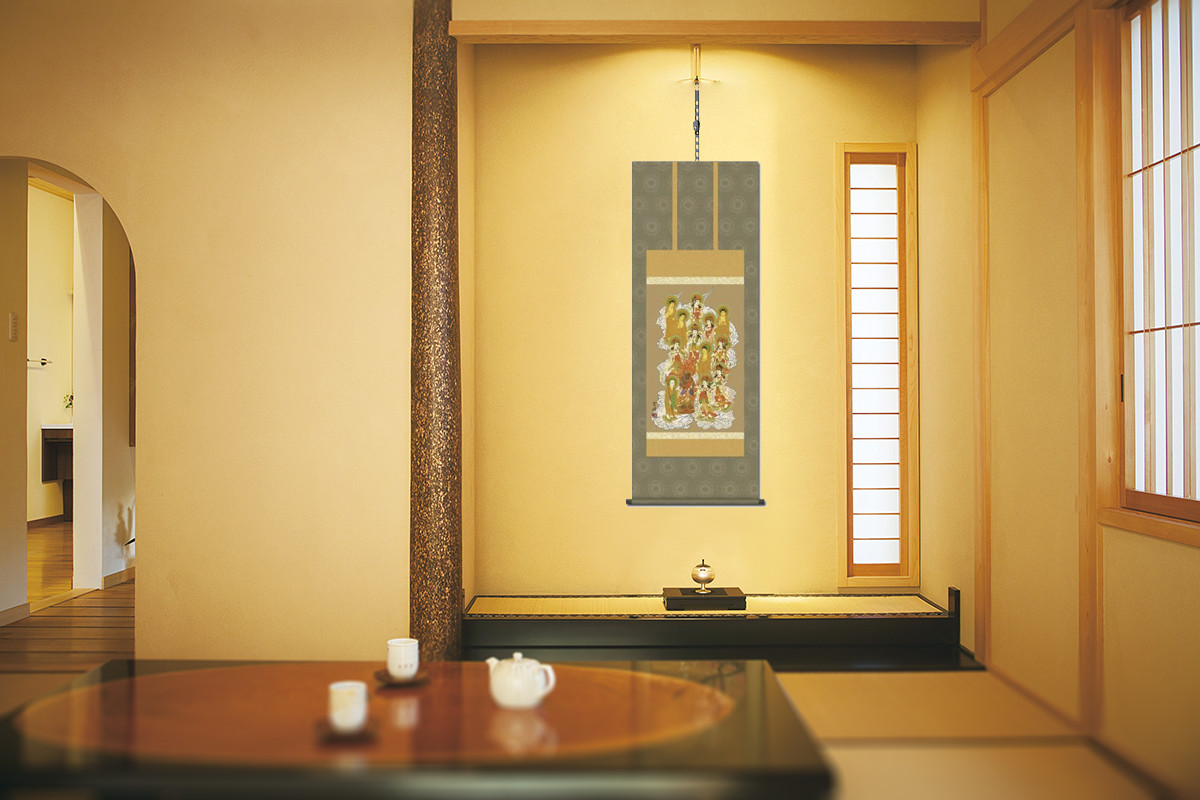 十三仏 清水雲峰 （尺五あんど） 日本製 十三仏 - 掛け軸（掛軸）販売