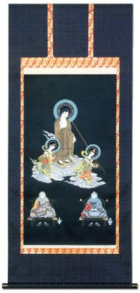 天台三尊仏 天台宗（尺八 五尺丈） 【 特価 】！ 三尊仏 - 掛け軸