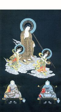 天台三尊仏 天台宗（尺八 五尺丈） 【 特価 】！ 三尊仏 - 掛け軸