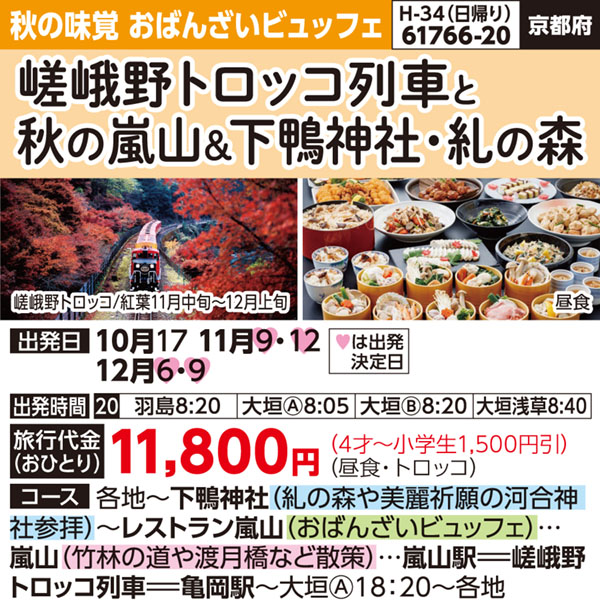 嵯峨野トロッコ列車(2025) | カッコーパルック